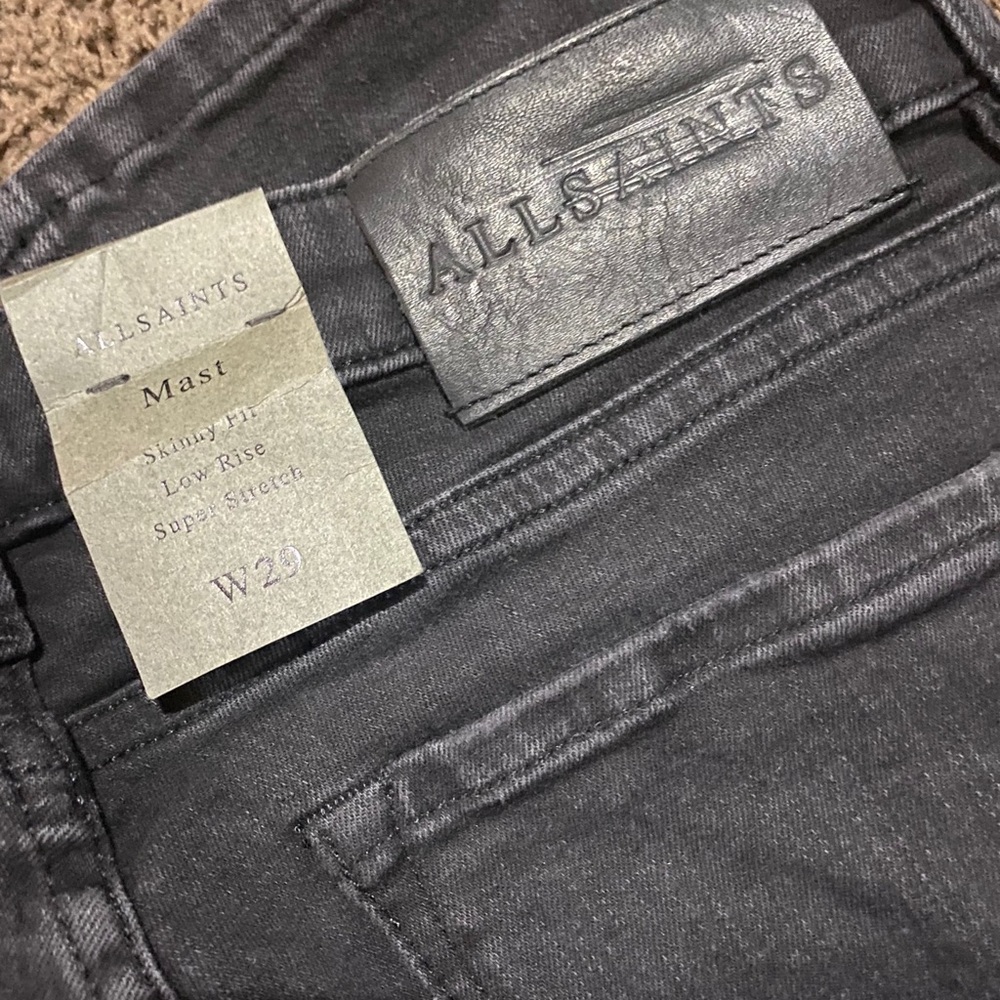 ALL SAINT MAST VINTAGE BLK S 29 - Picture 4 of 5